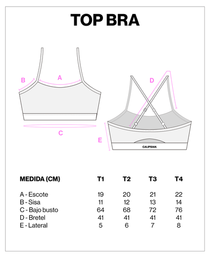 Top Bra Chain Grey